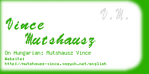 vince mutshausz business card